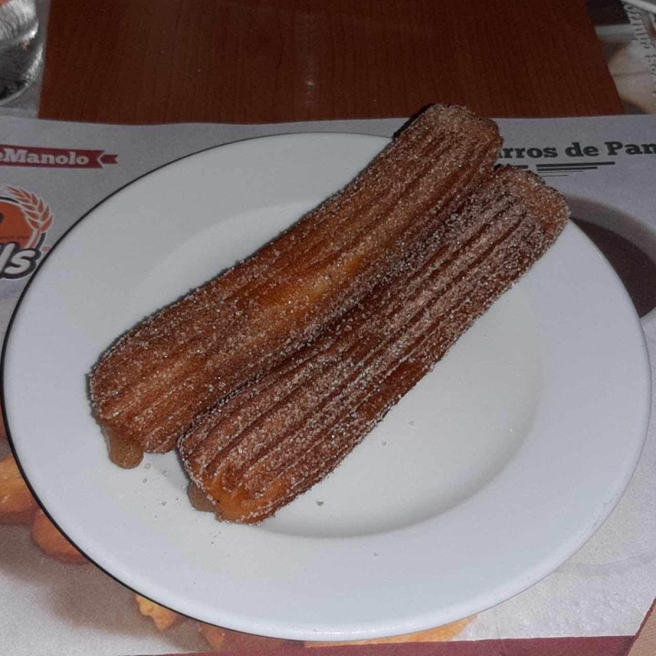 Churros rellenos de manazana Canela