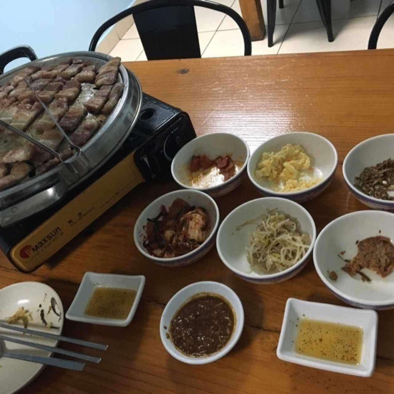 parrillada koreana de cerdo