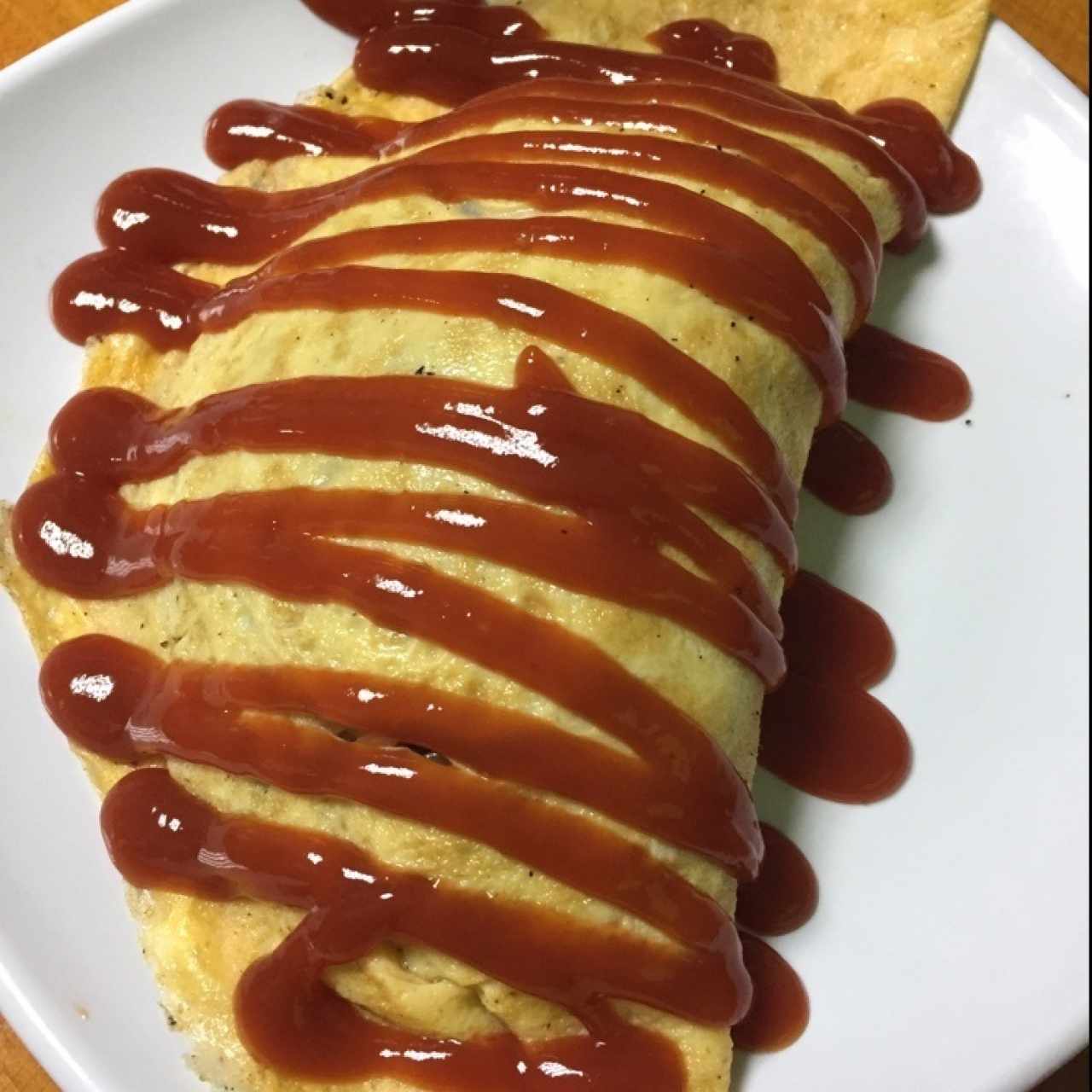 omelete relleno de arrlz frito