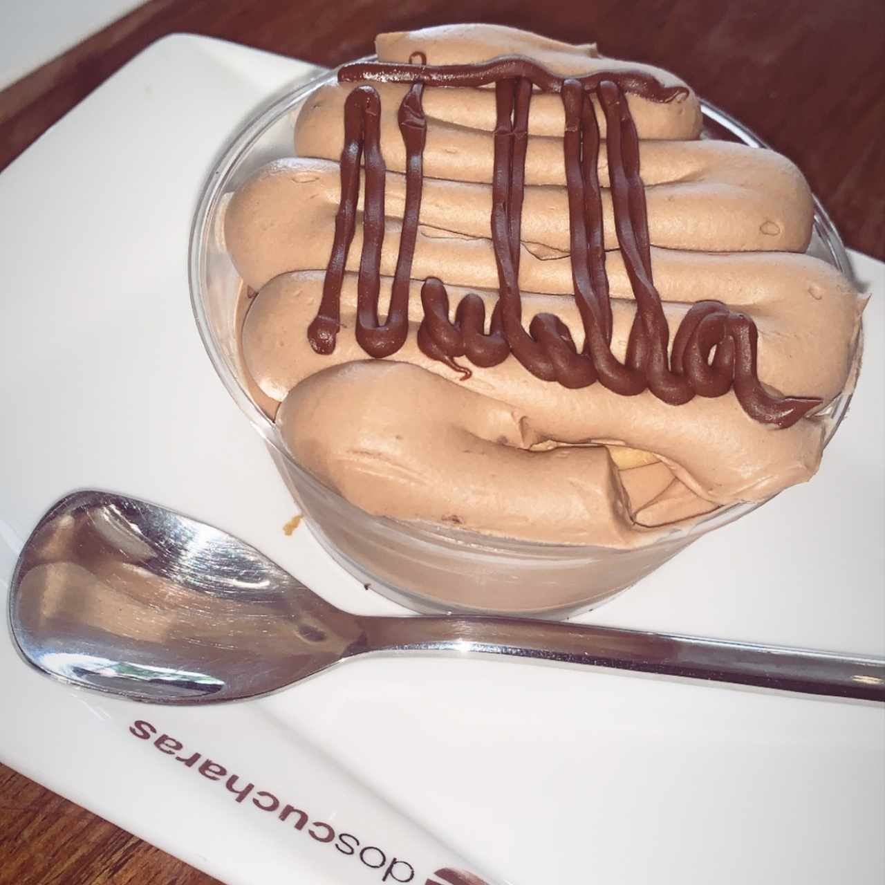 mousse de nutella con galleta 