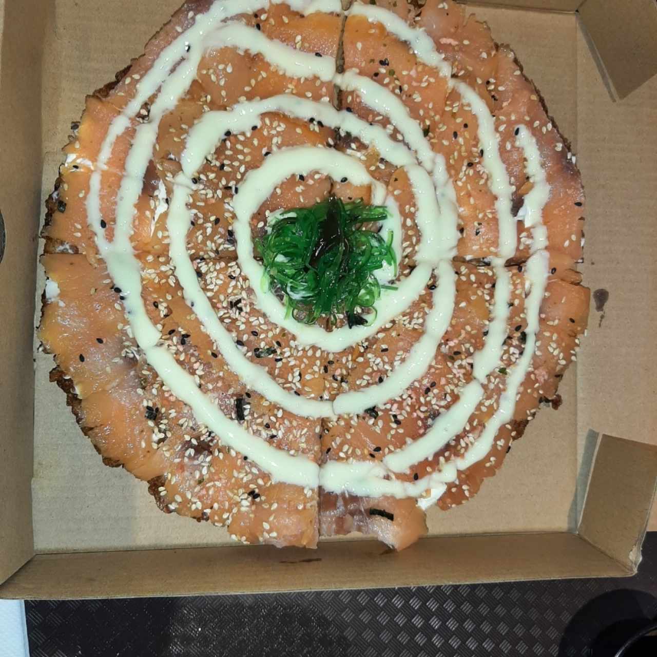 Pizza de Sushi de Salmón