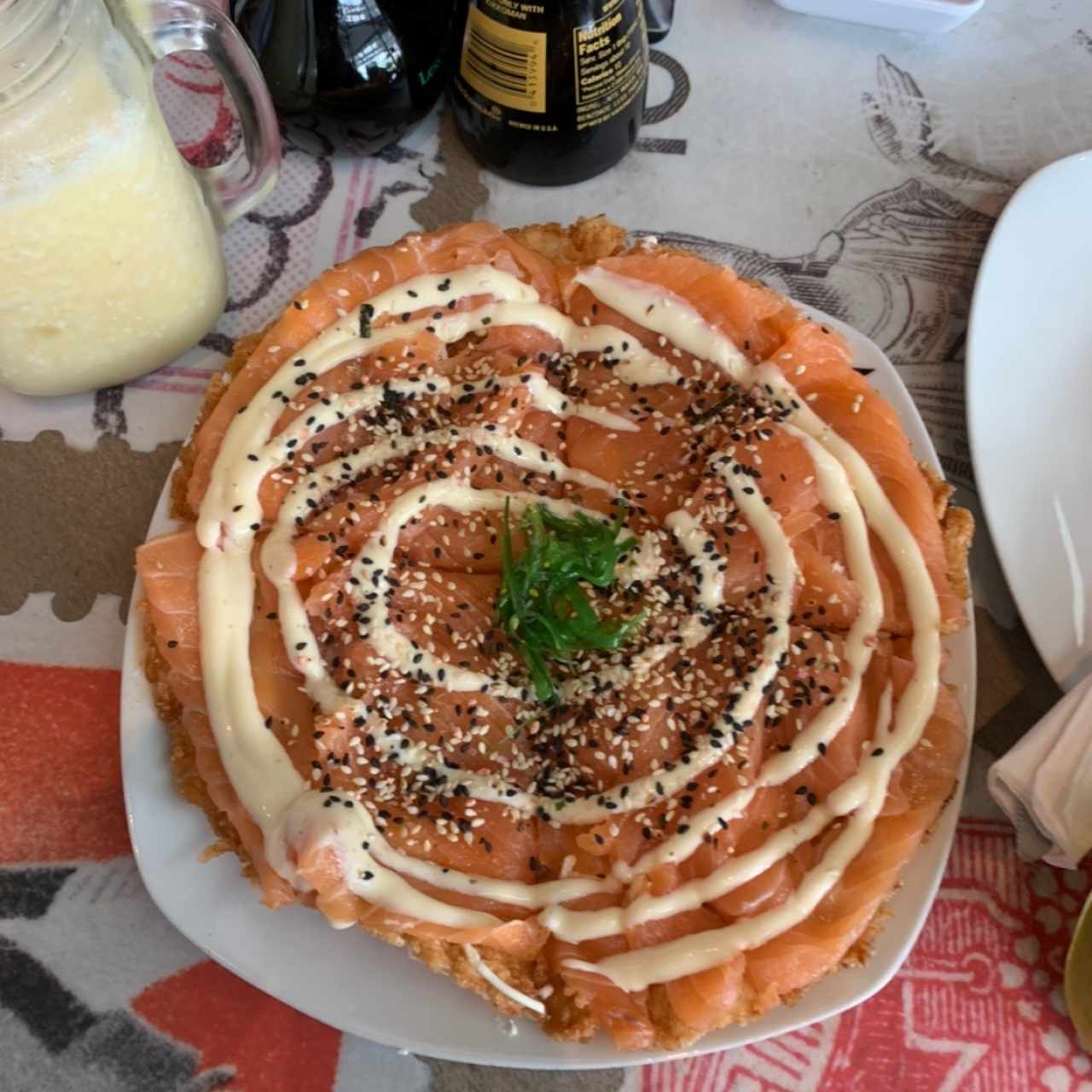 Pizza de Sushi de Salmón