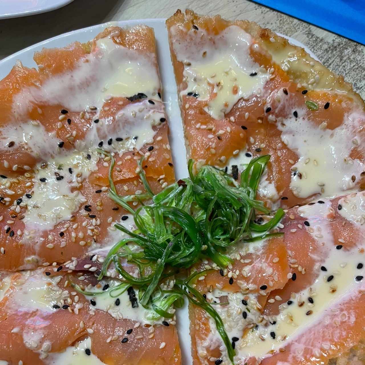 Pizza de Sushi de Salmón