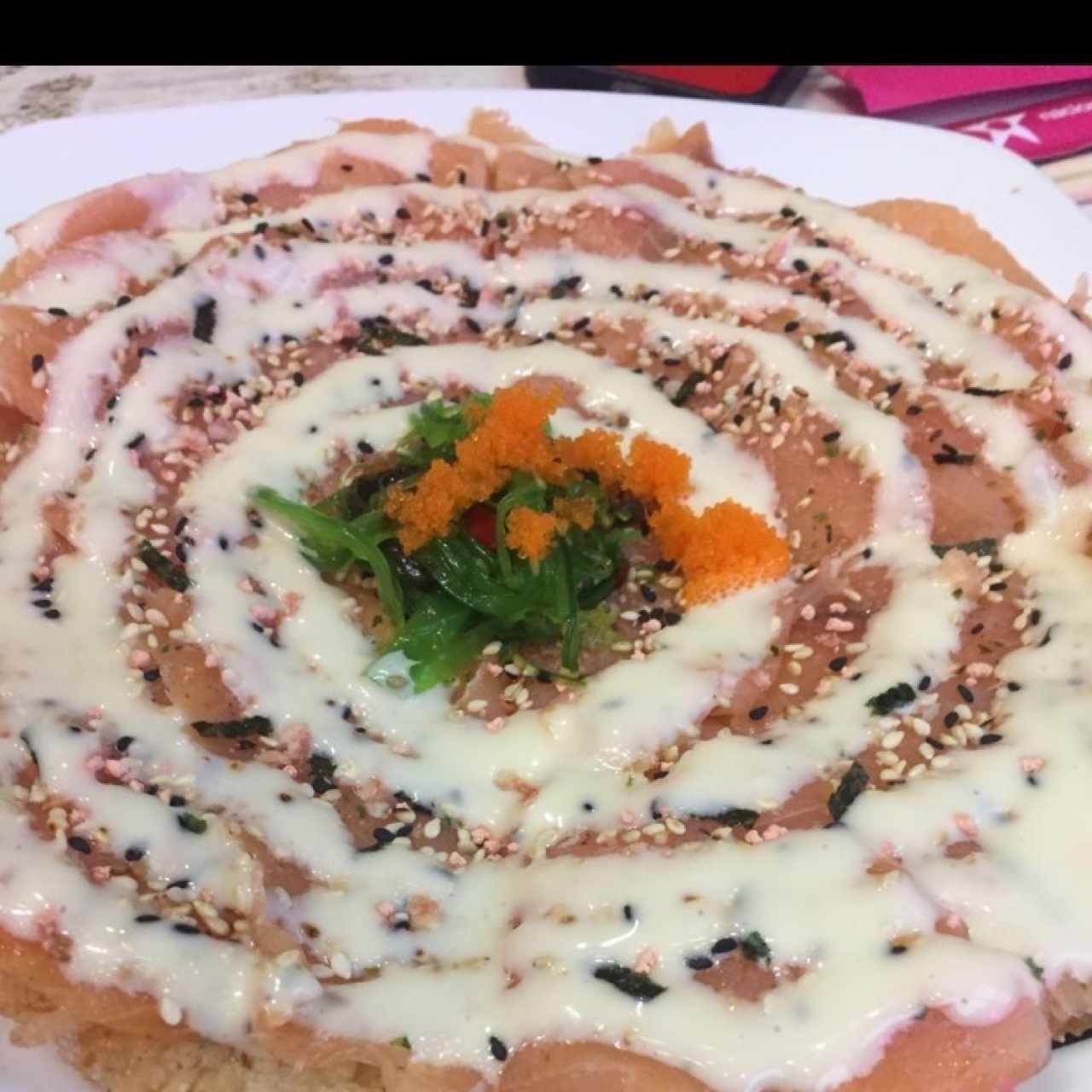 Pizza de Sushi de Salmón