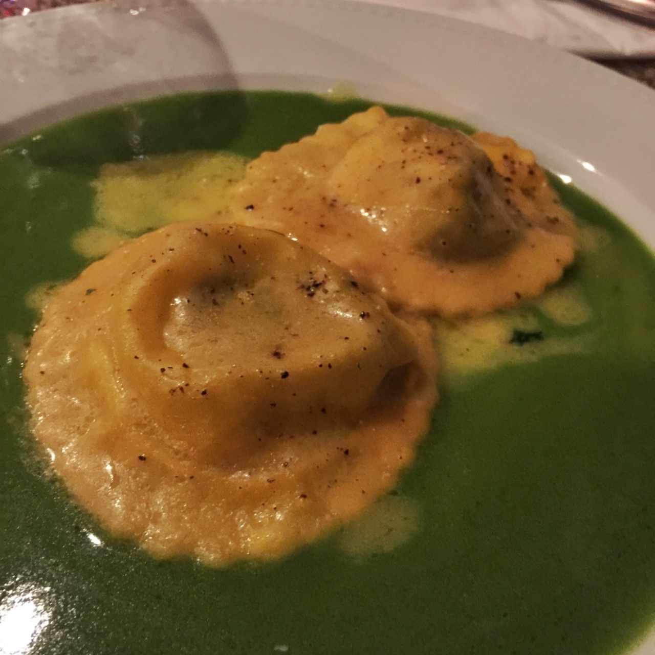 Raviolones de escargot