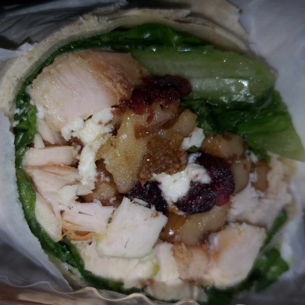 wraps de pollo con cramberry