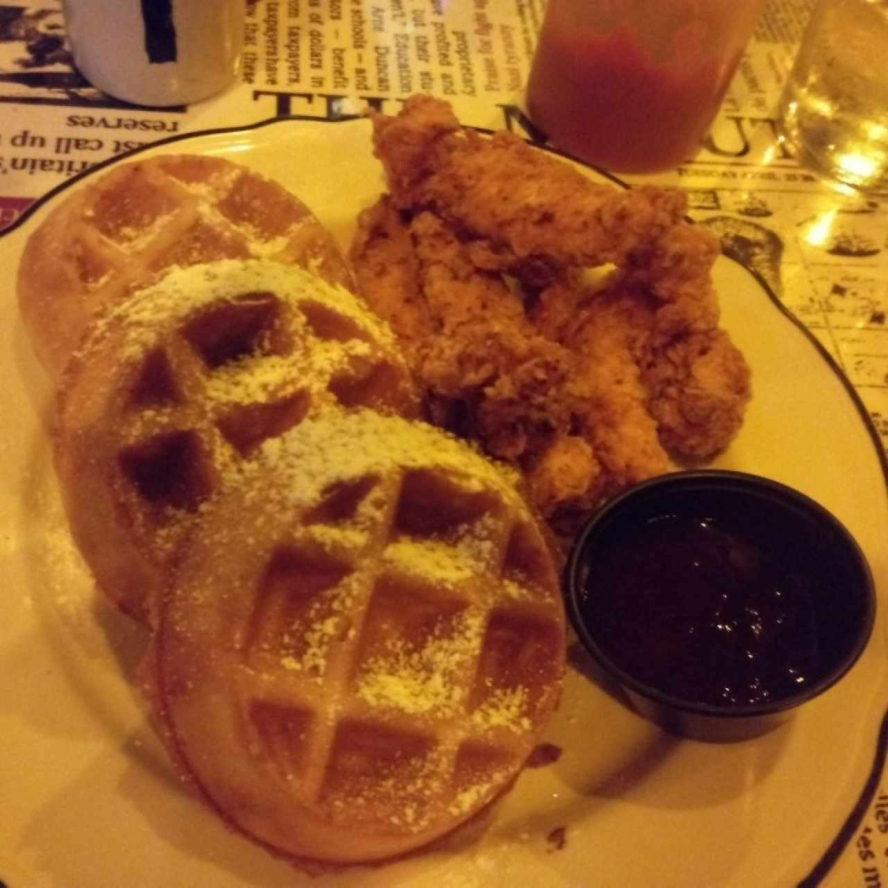 chicken and waffles