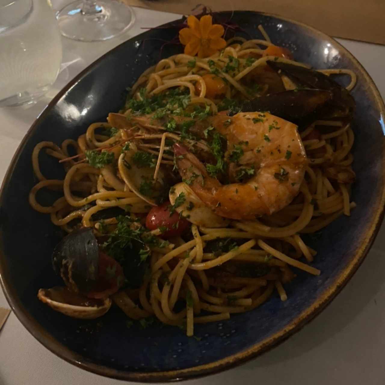 pasta con mariscos