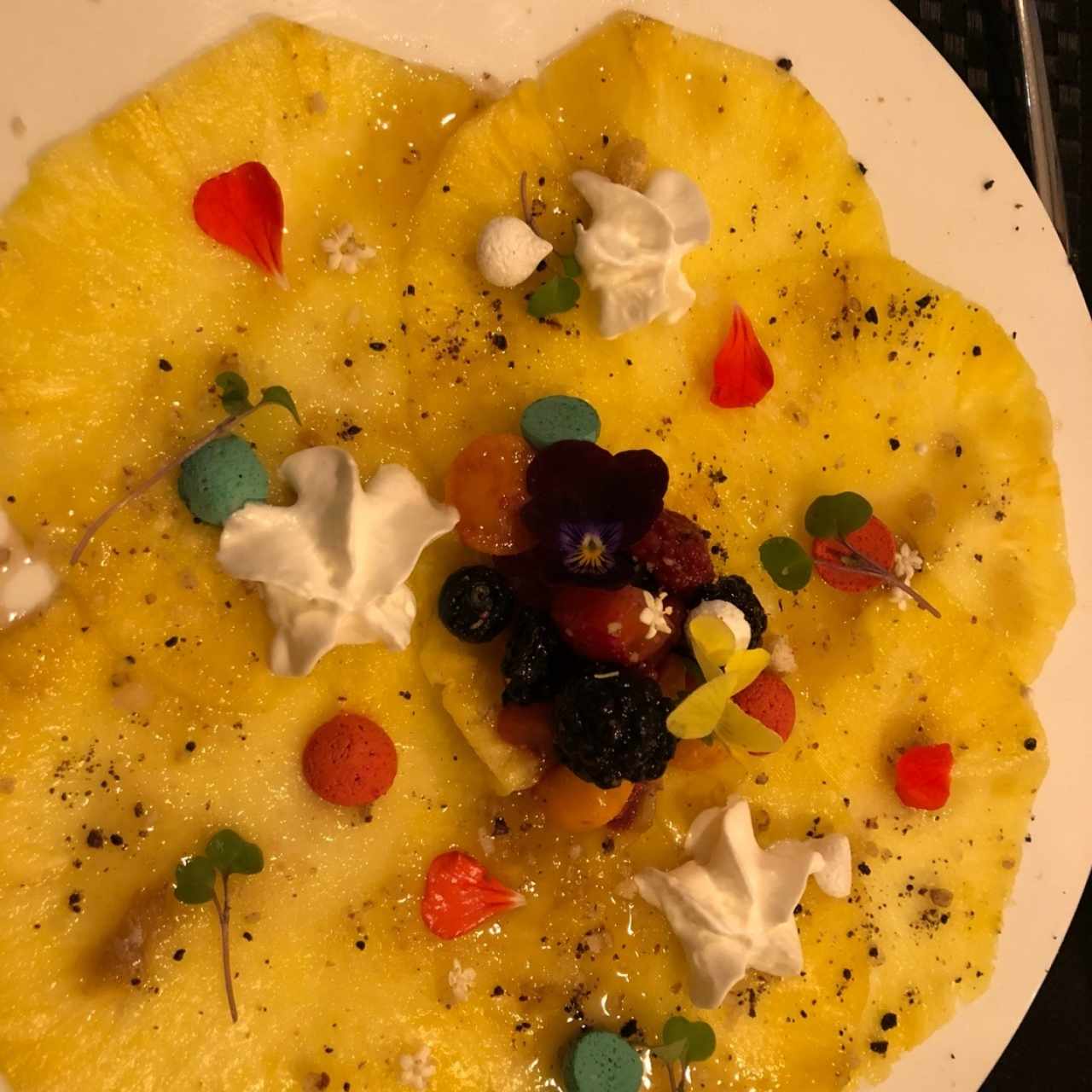 carpaccio de piña 