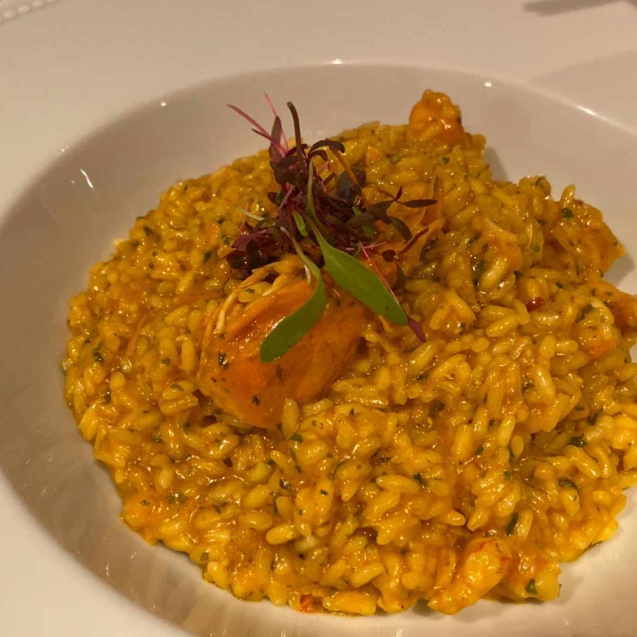 risotto con langostinos