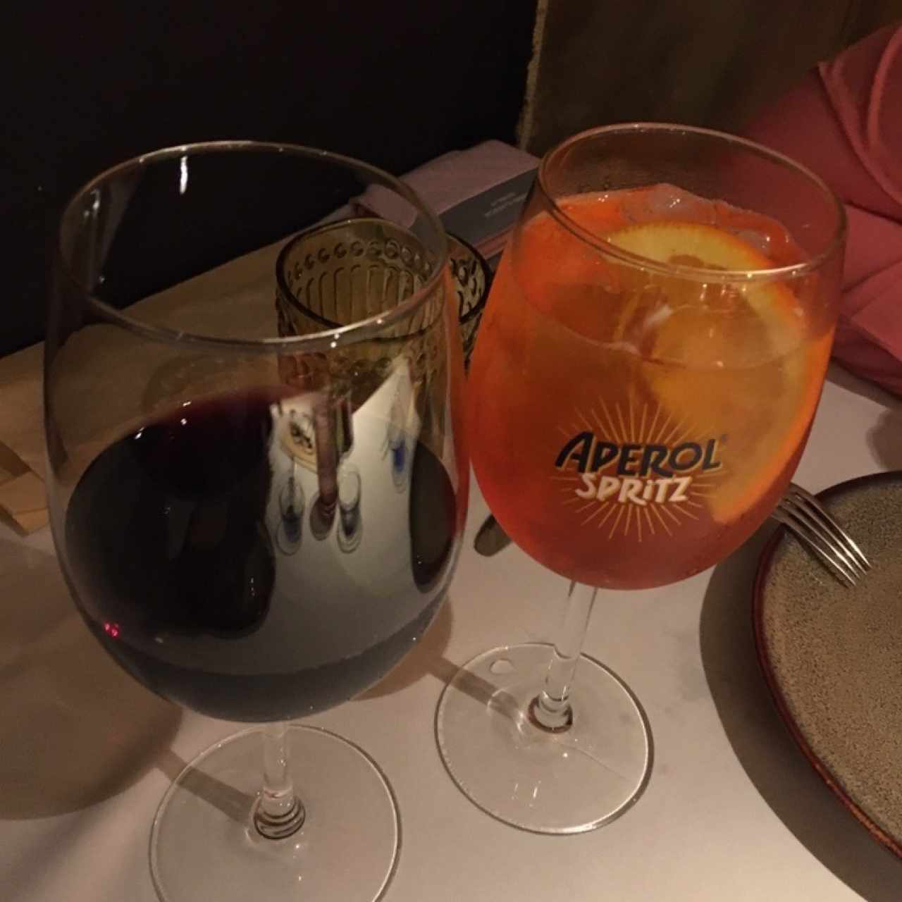 vino tinto y spritz