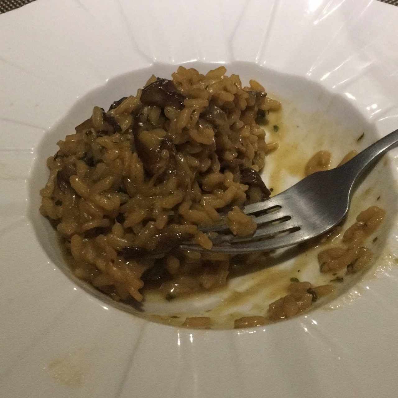 Risotto de hongos con aceite de trufa 😍