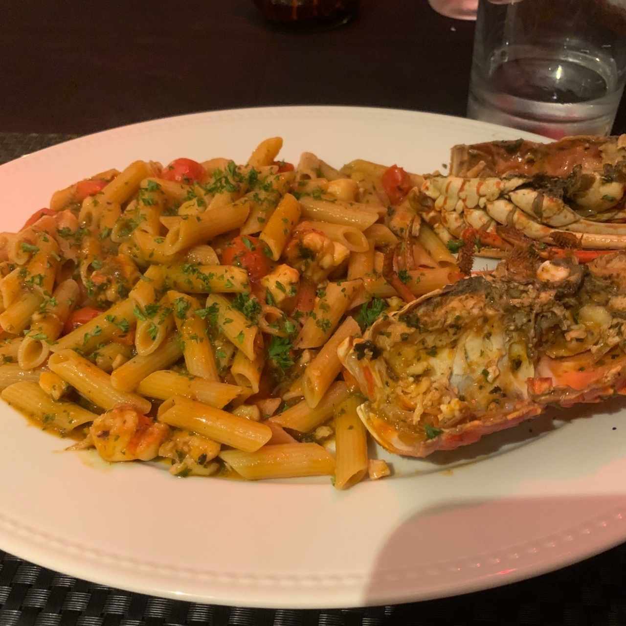 penne con langosta