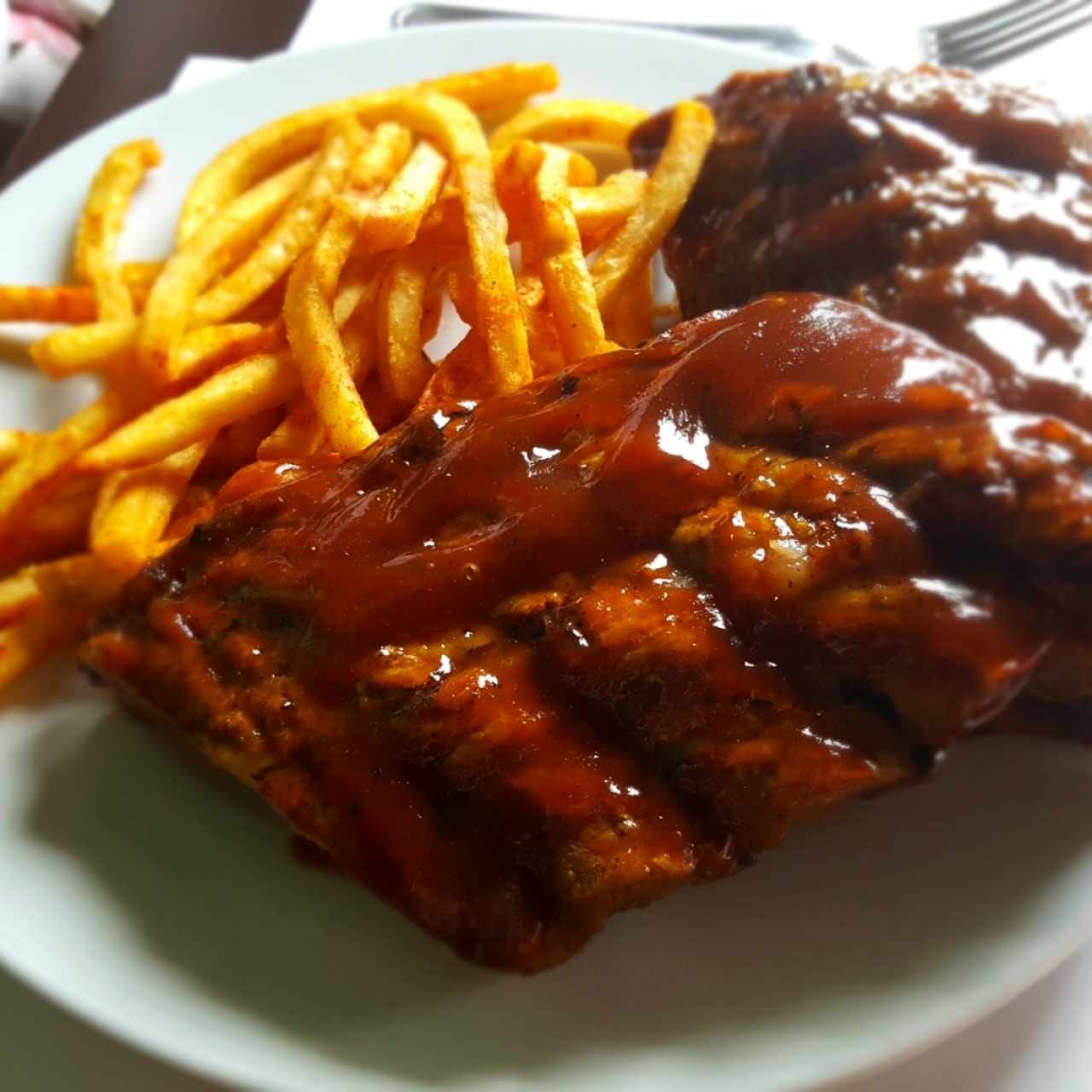 Costillas de Cerdo con Salsa BBQ