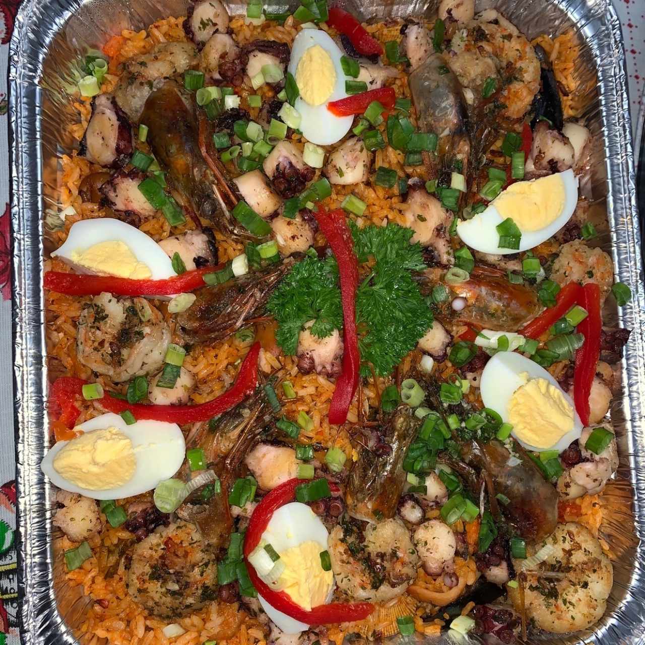 Paella de Mariscos para seis personas 