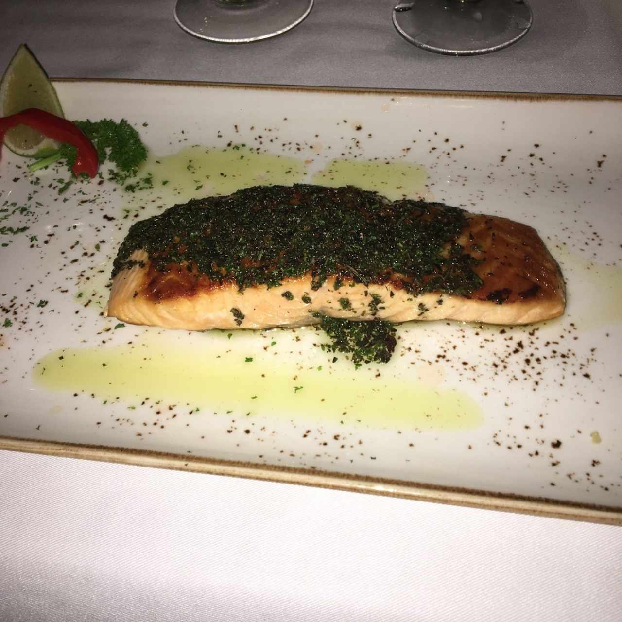 Salmon con finas hierbas