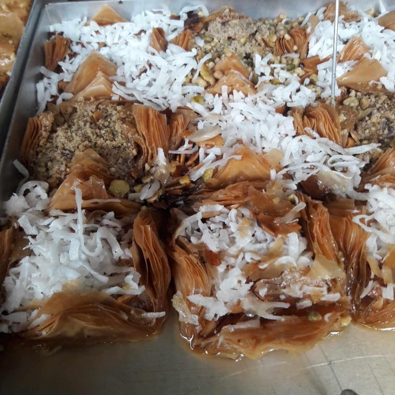 baklava con almendras