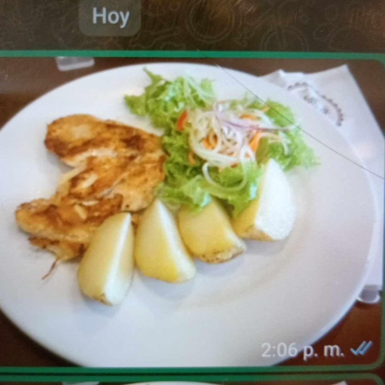 Filete a la plancha con papá 