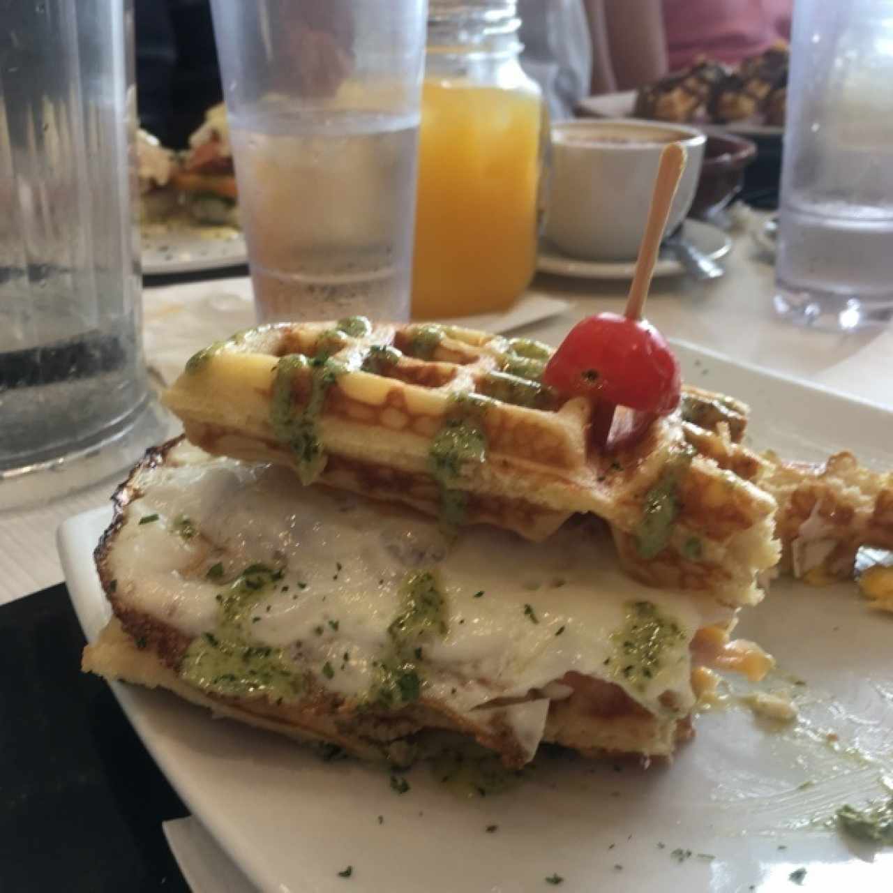 Waffle sandwich