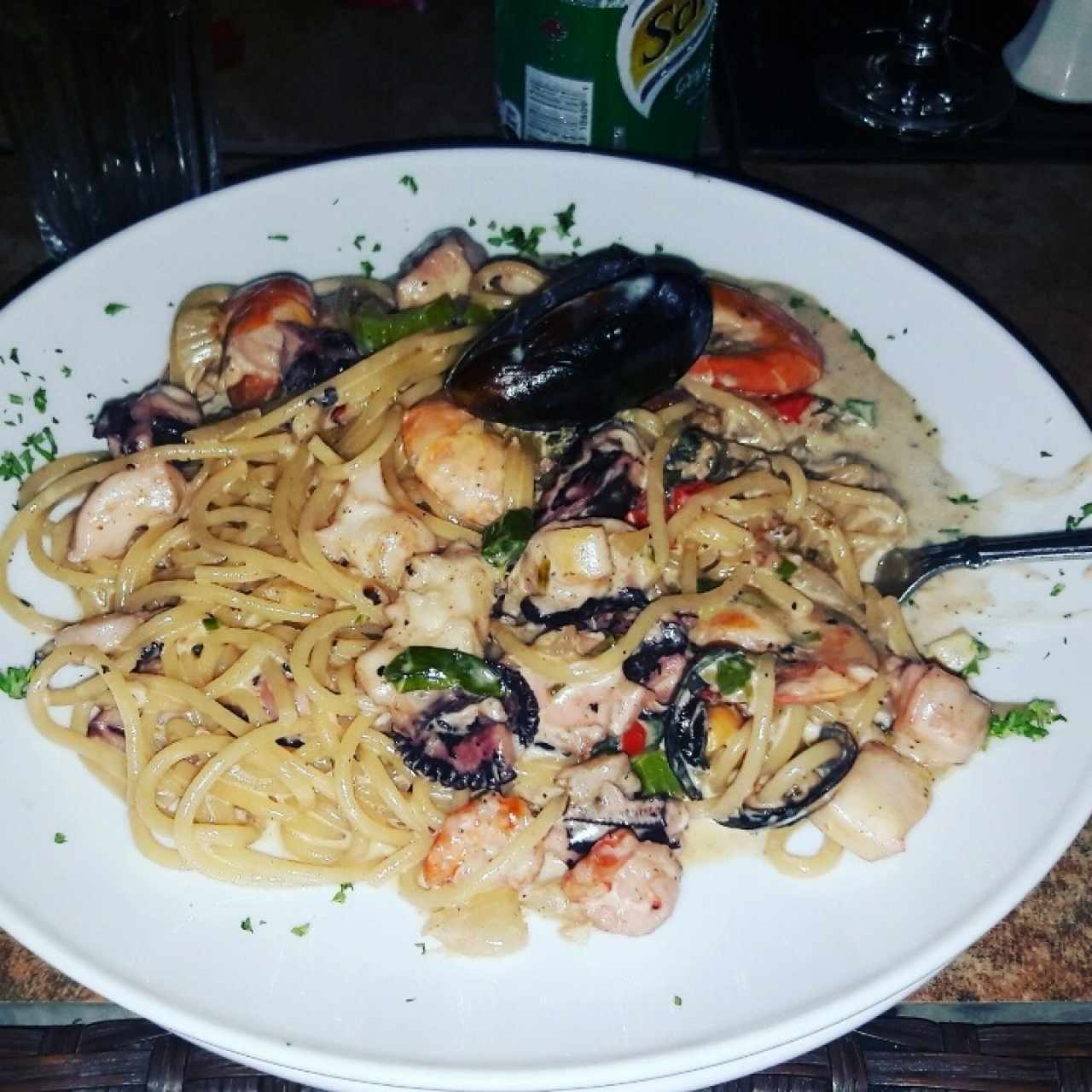 Spaghettini con Frutos del Mar