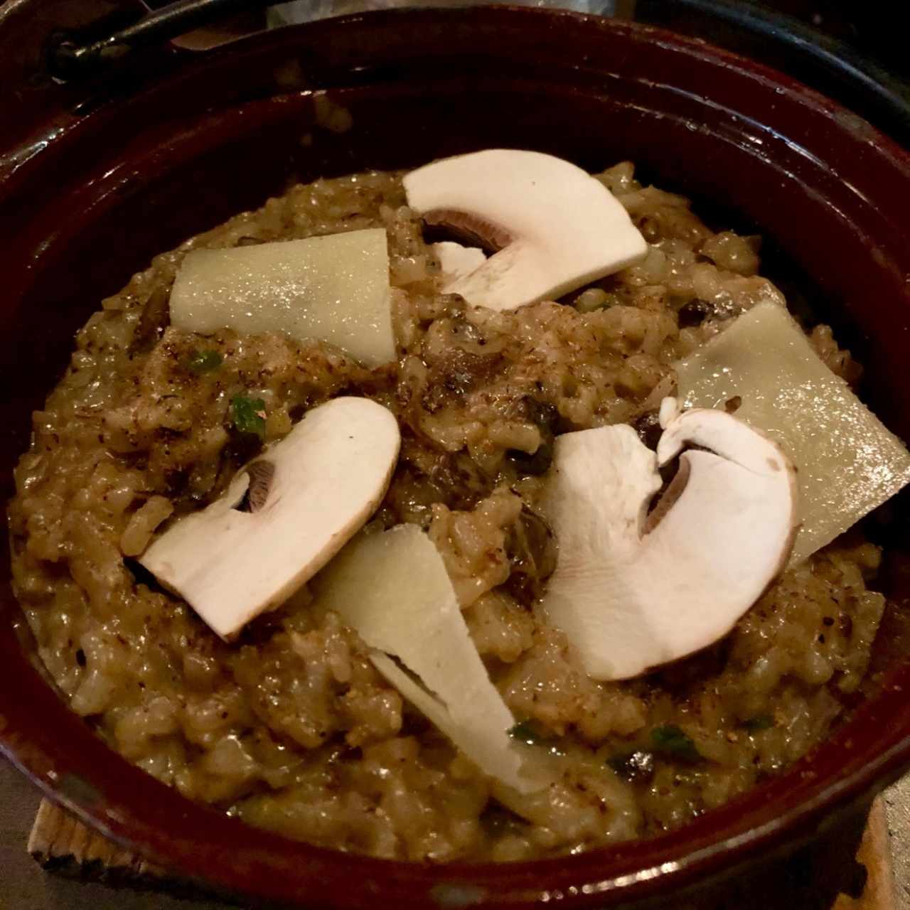 Risotto trio de hongos