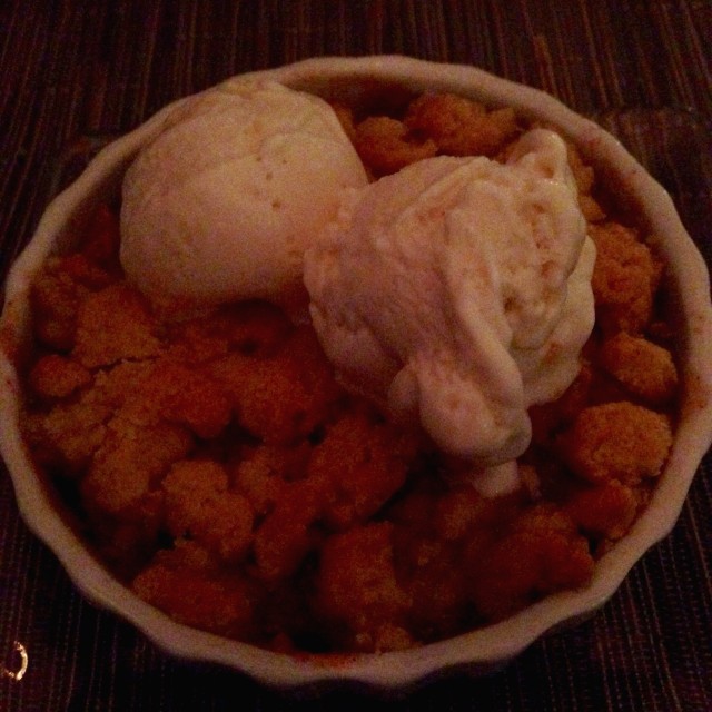 Apple pie con helado de vainilla