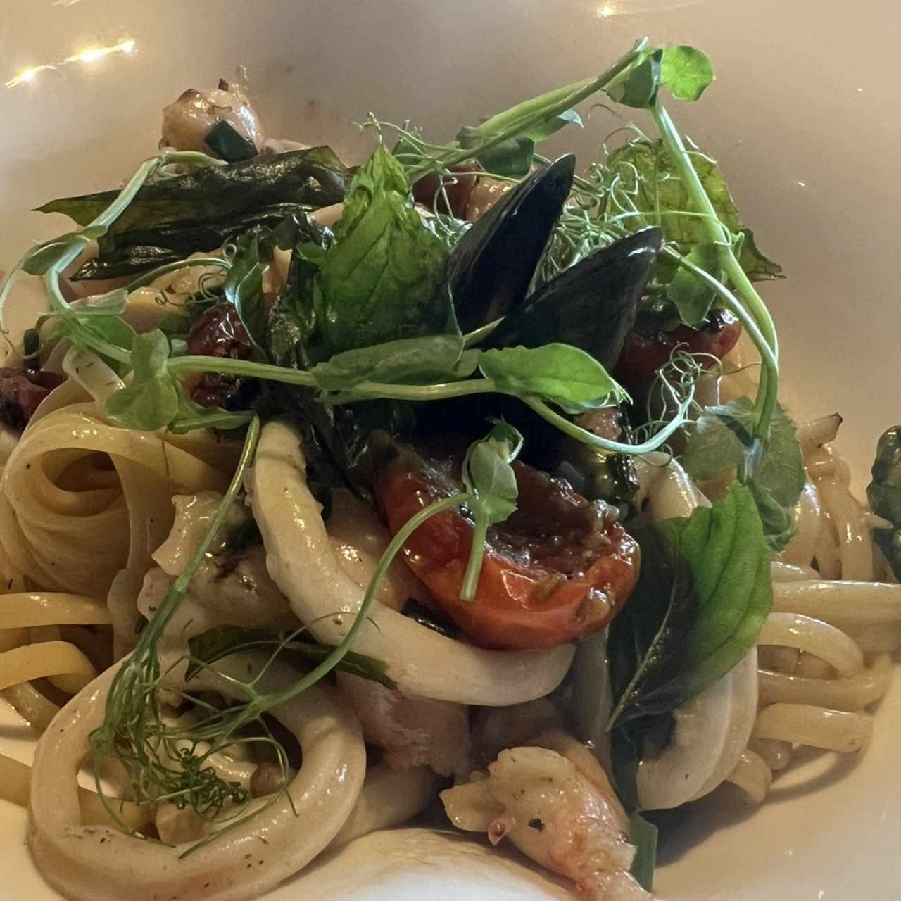 Linguini Aglio e Olio Frutto di Mare