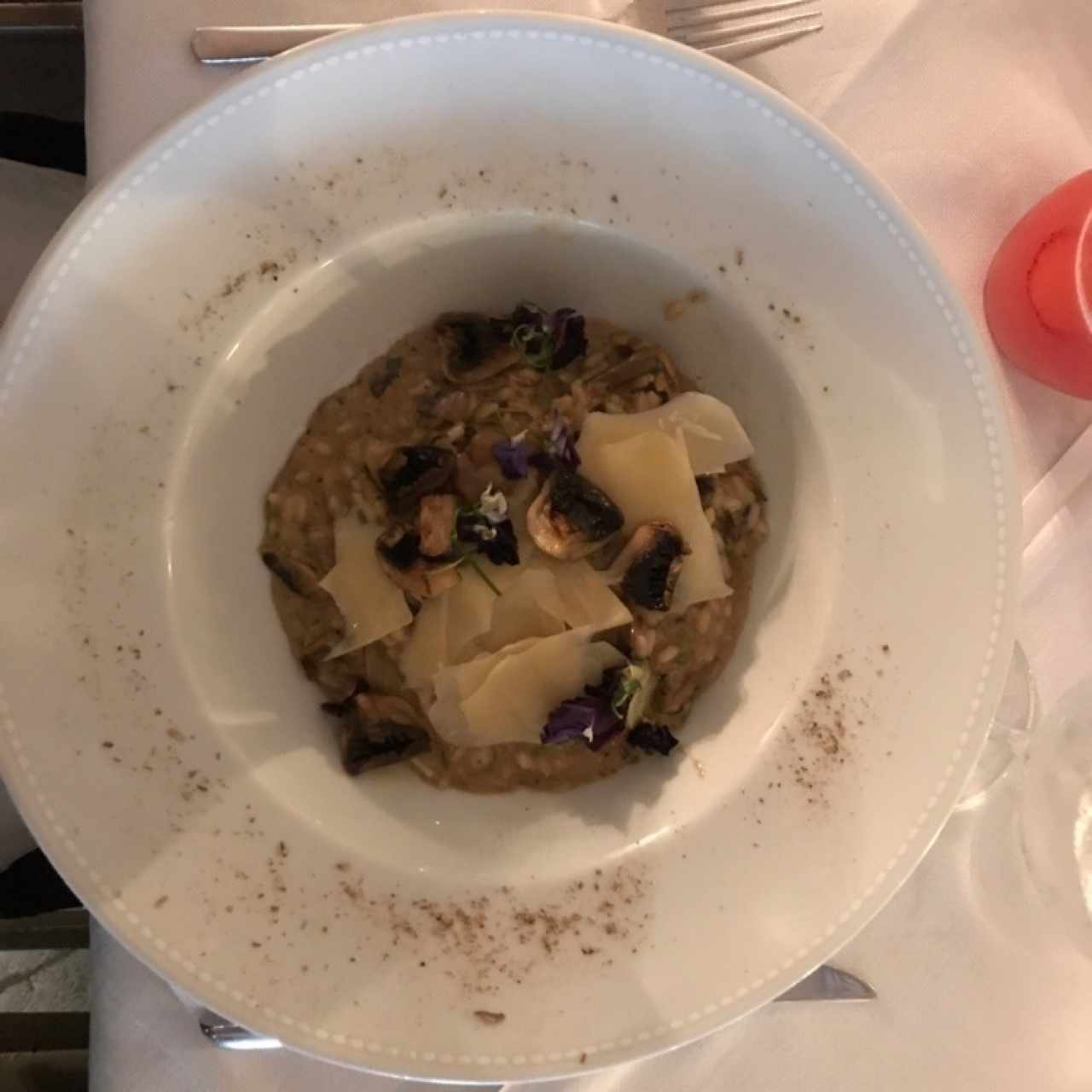 risotto de trio de hongos