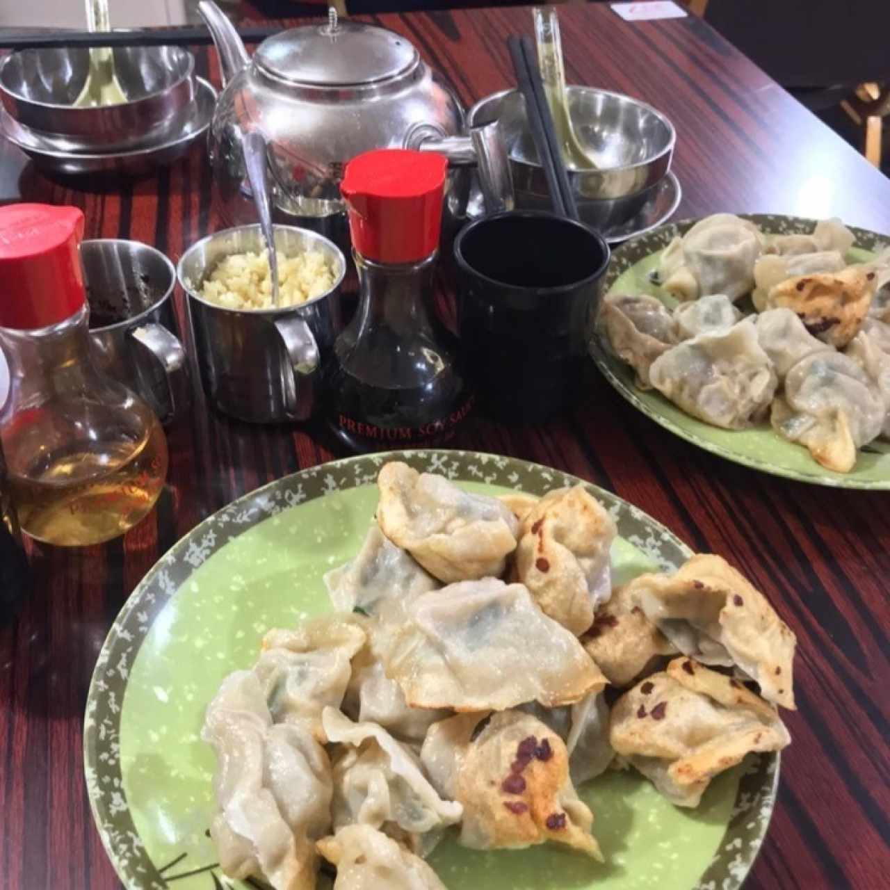 Dumplings de cerdo y puerro