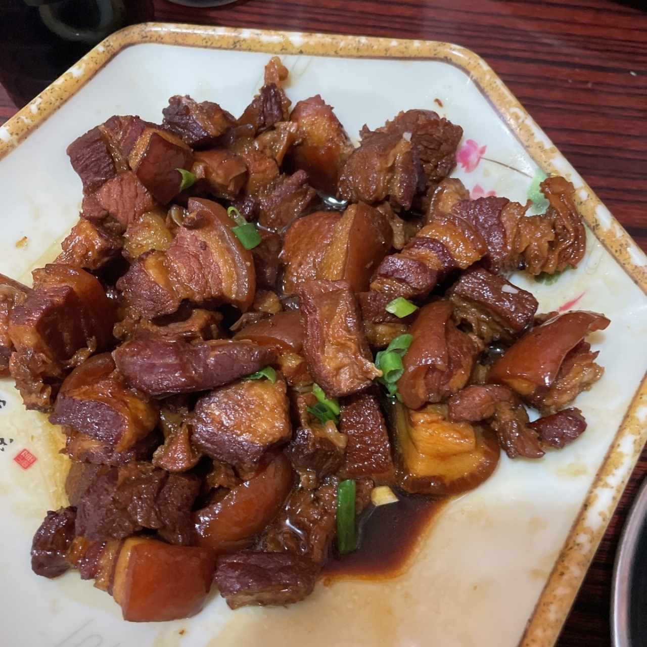 Puerco en salsa soya rojos