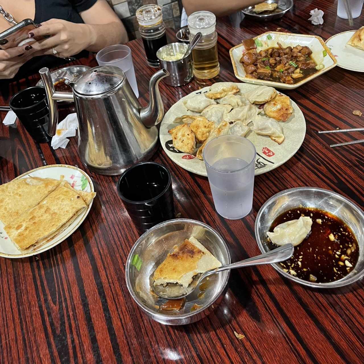 Dumplings, hojaldres y puerco