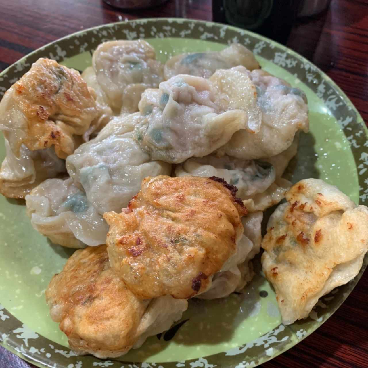 Jiaozi frito de cerdo y puerro