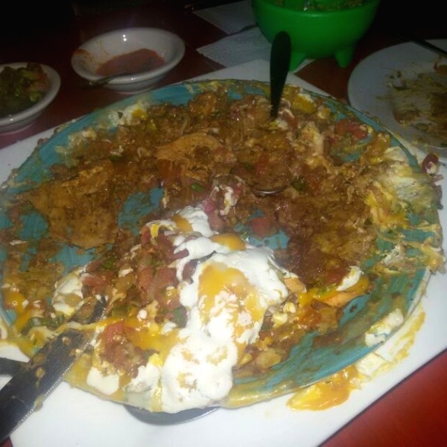 Nachos. No muy buena presentación