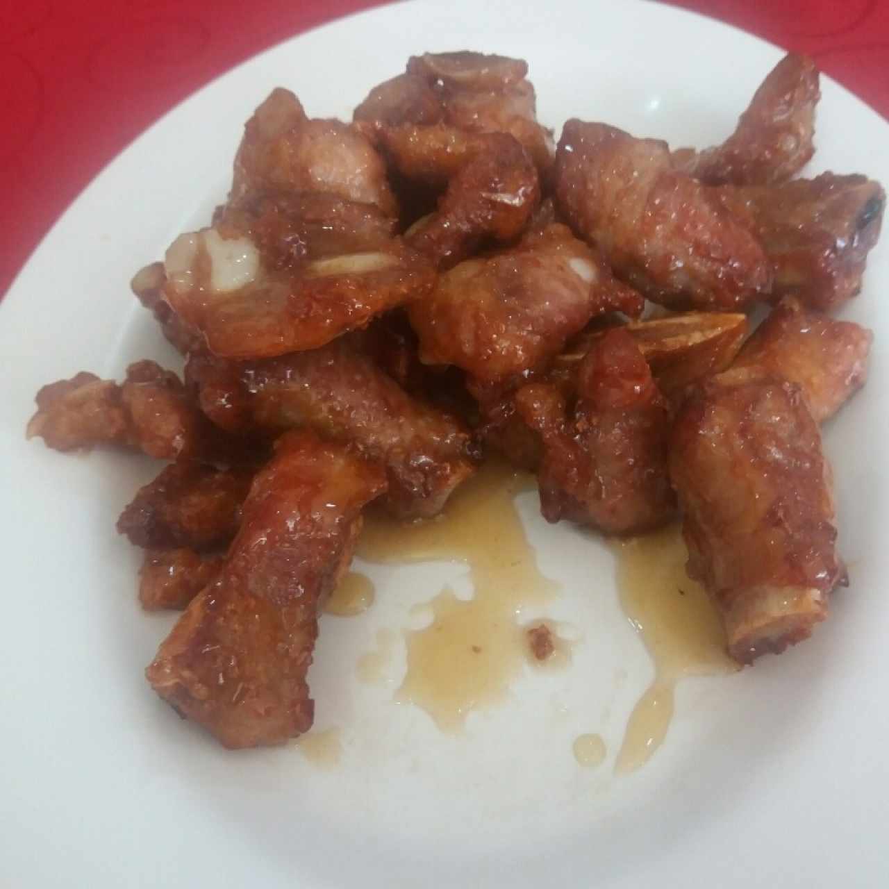 Costilla con ajo y miel