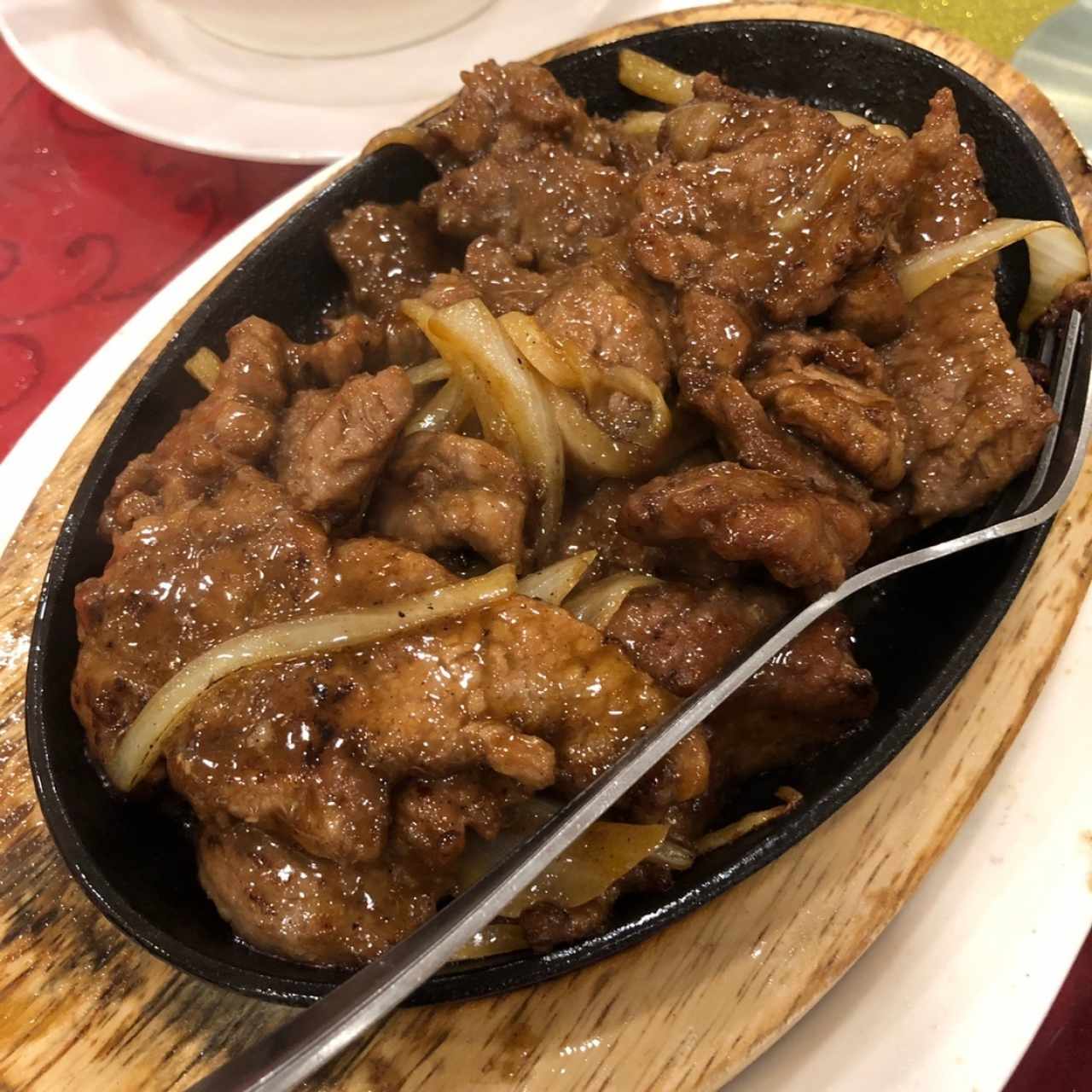 Sizzling steak