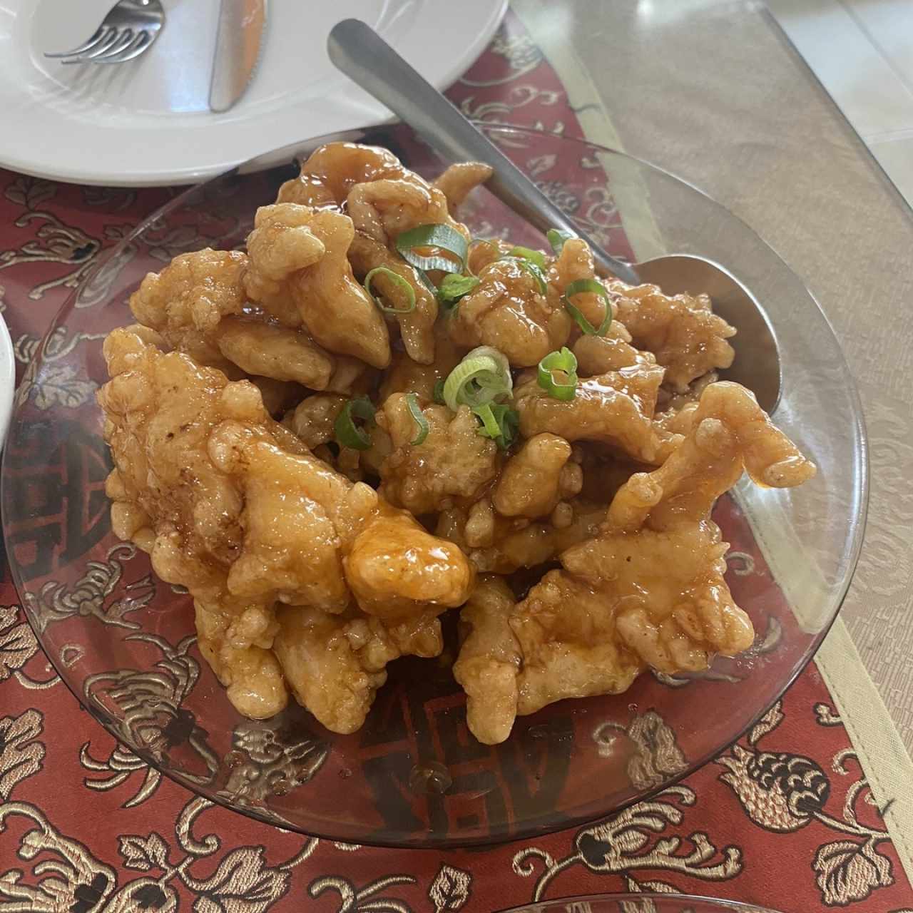 Filete de pollo con salsa de agridulce