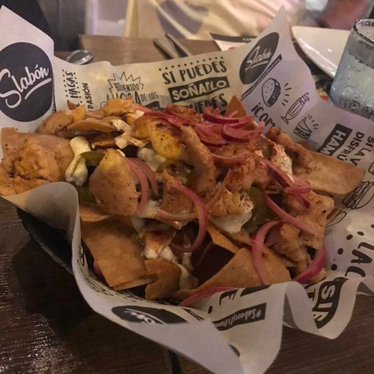 nachos de pollo 