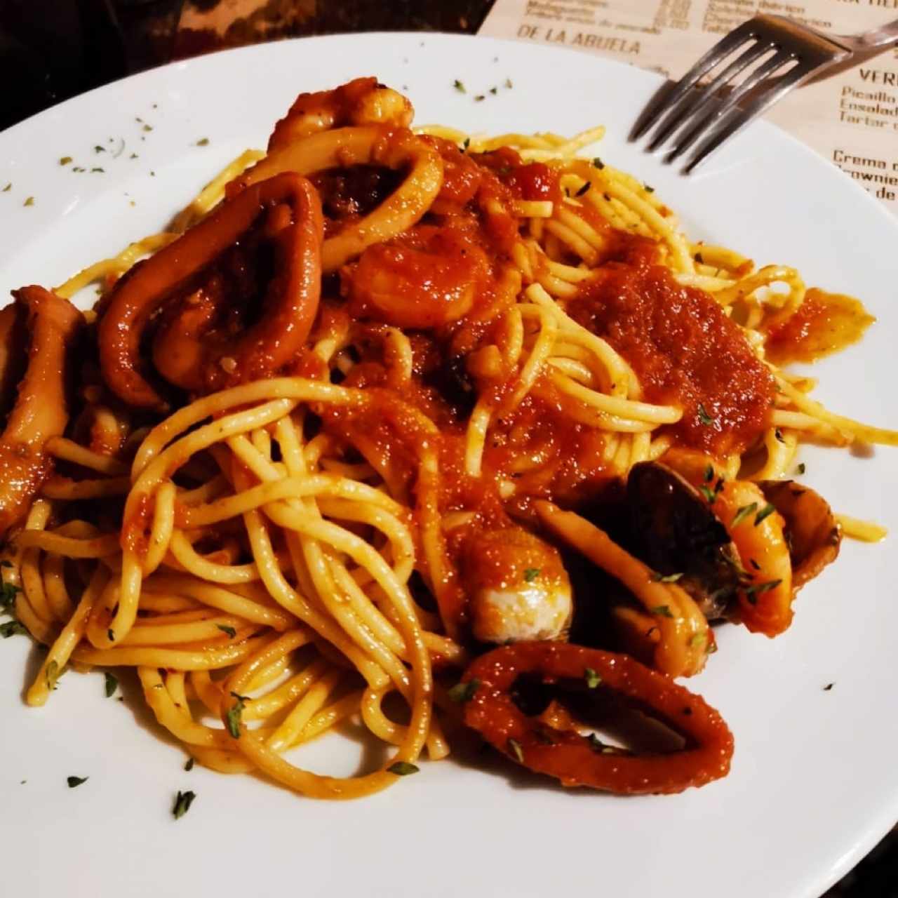 Pasta a la marinera- menu ejecutivo