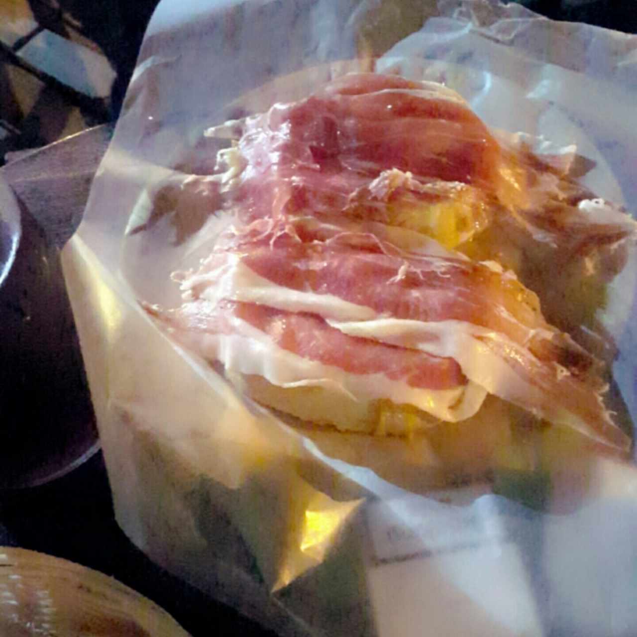 tosta jamón ibérico 