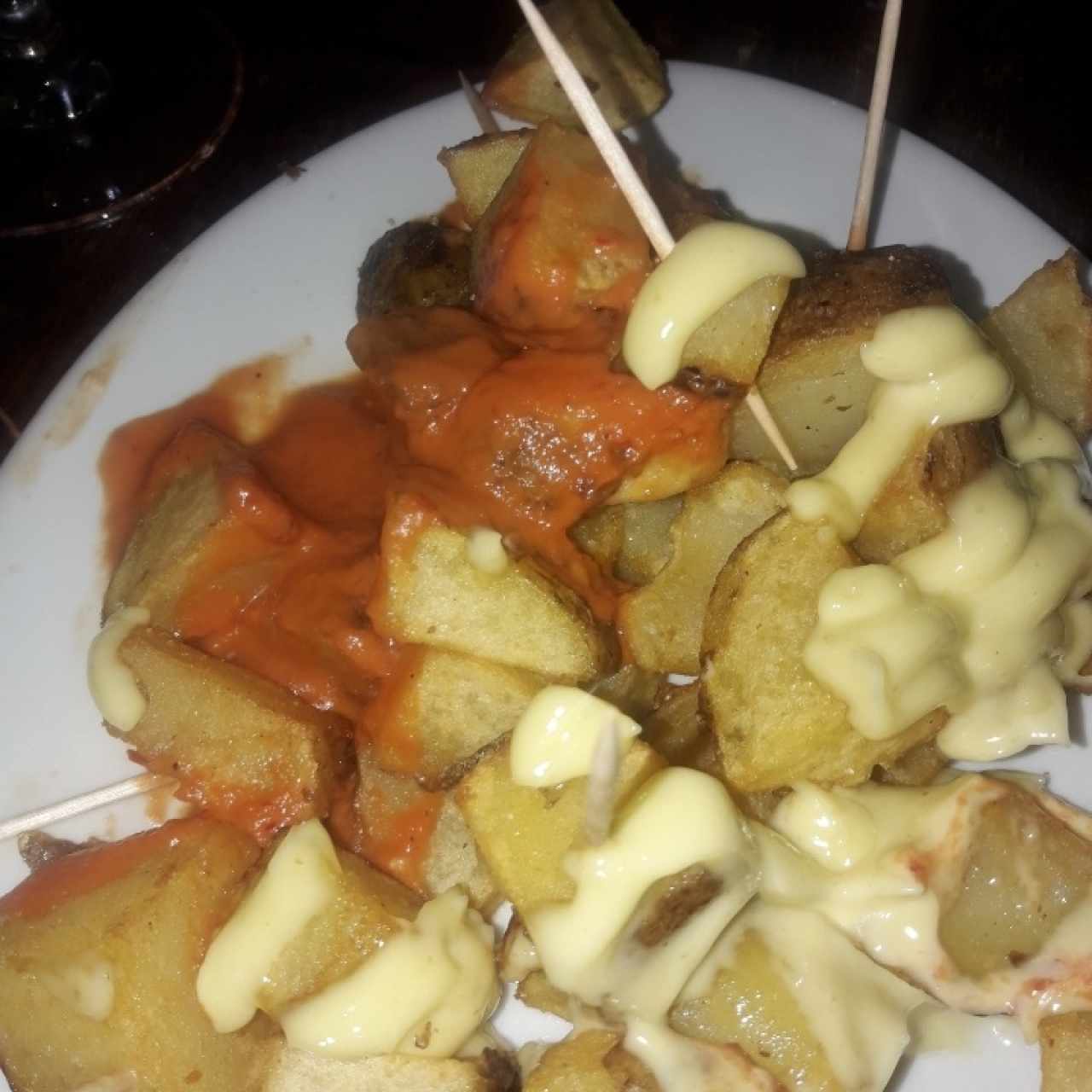 papas bravas!! en realidad estaban más ricas de lo que se ven.