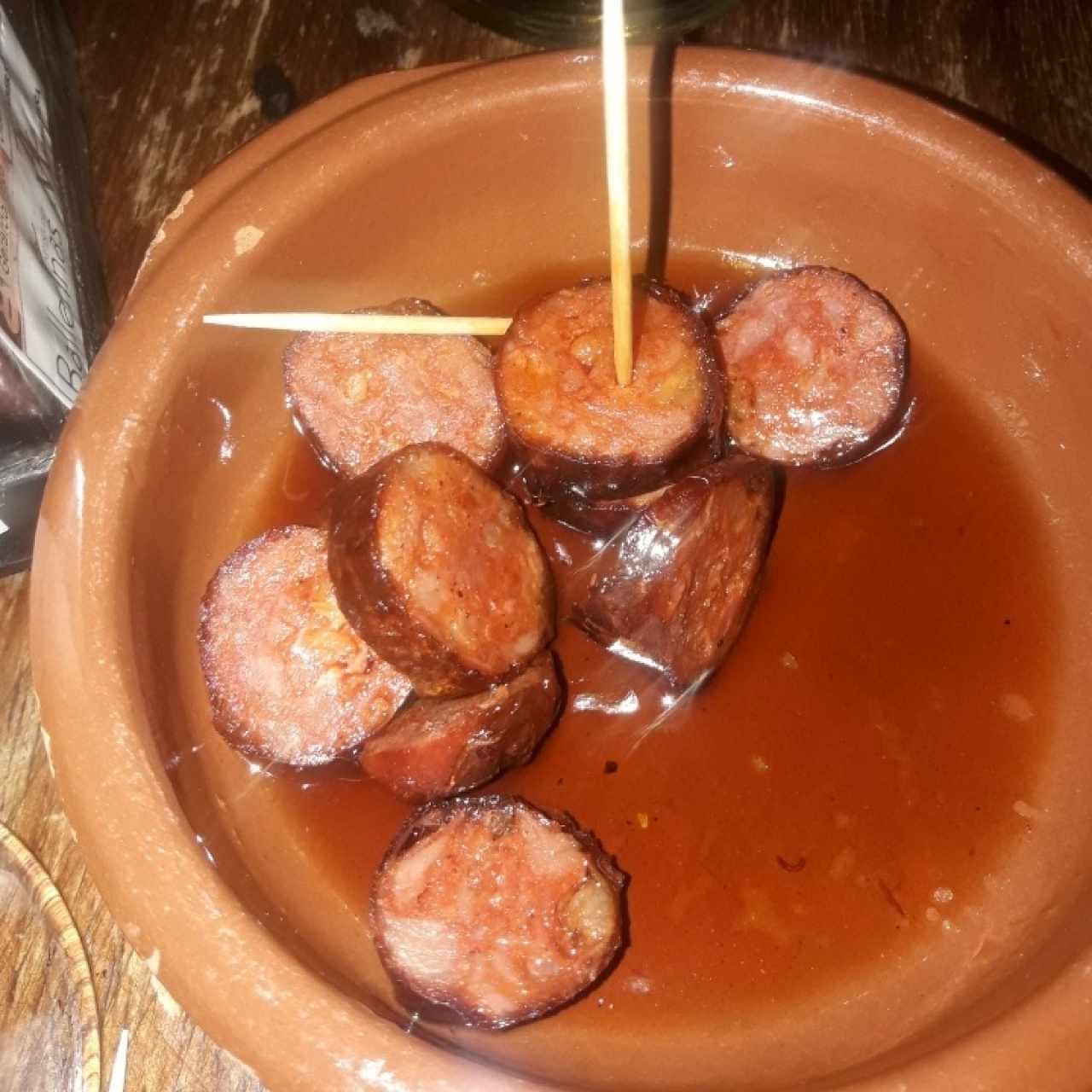 nafie aguanto y comieron sin dejarme tomar la foto antes, que chorizo más rico.