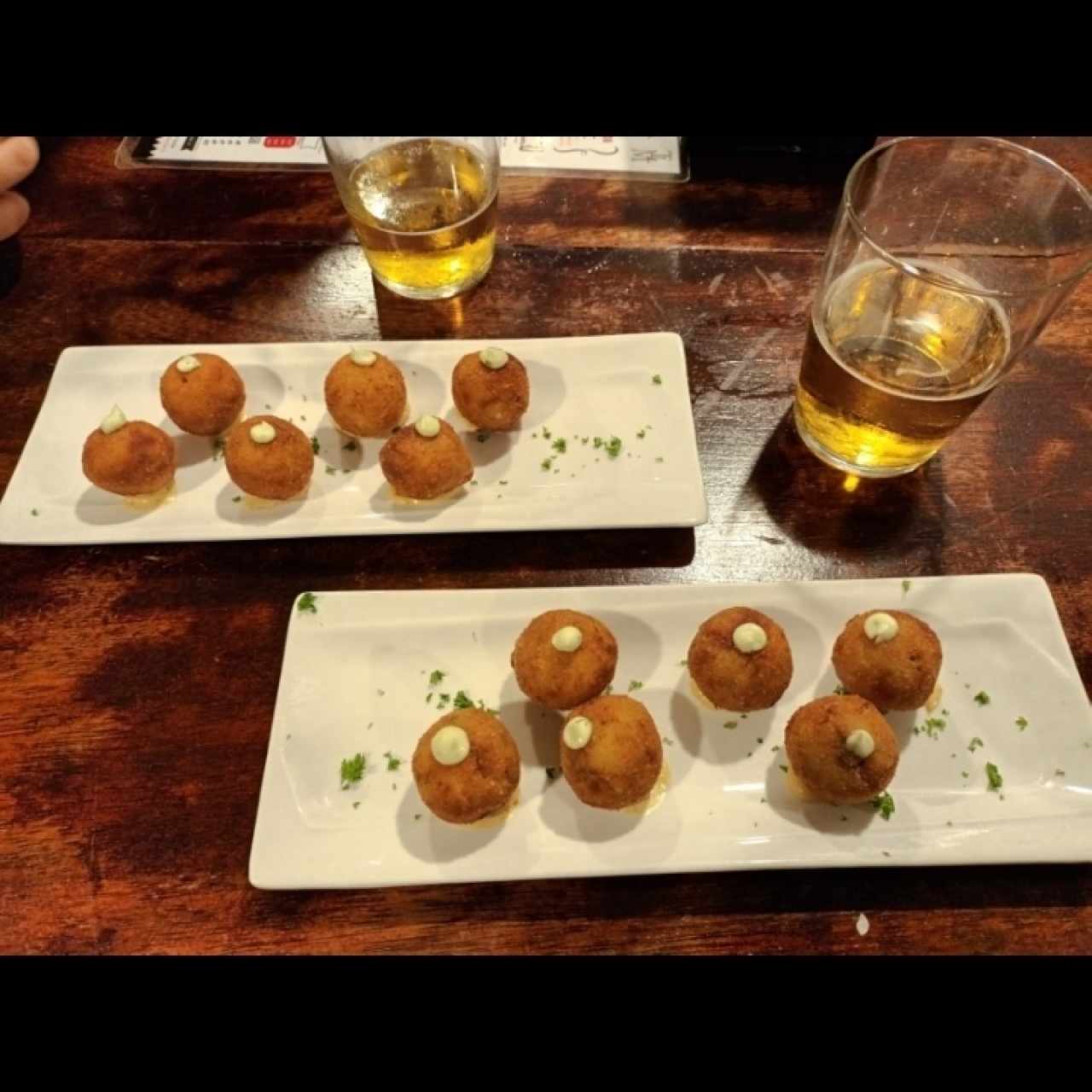 Croquetas de Jamon y Croquetas de Espinaca