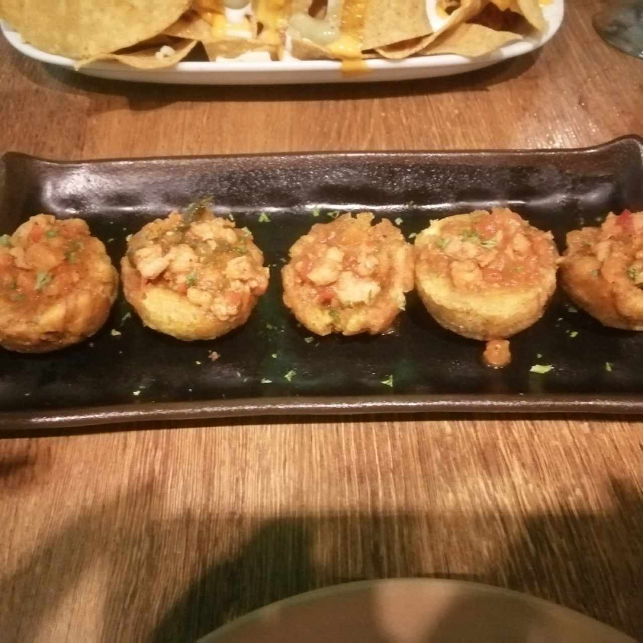 Patacón con Camarones 