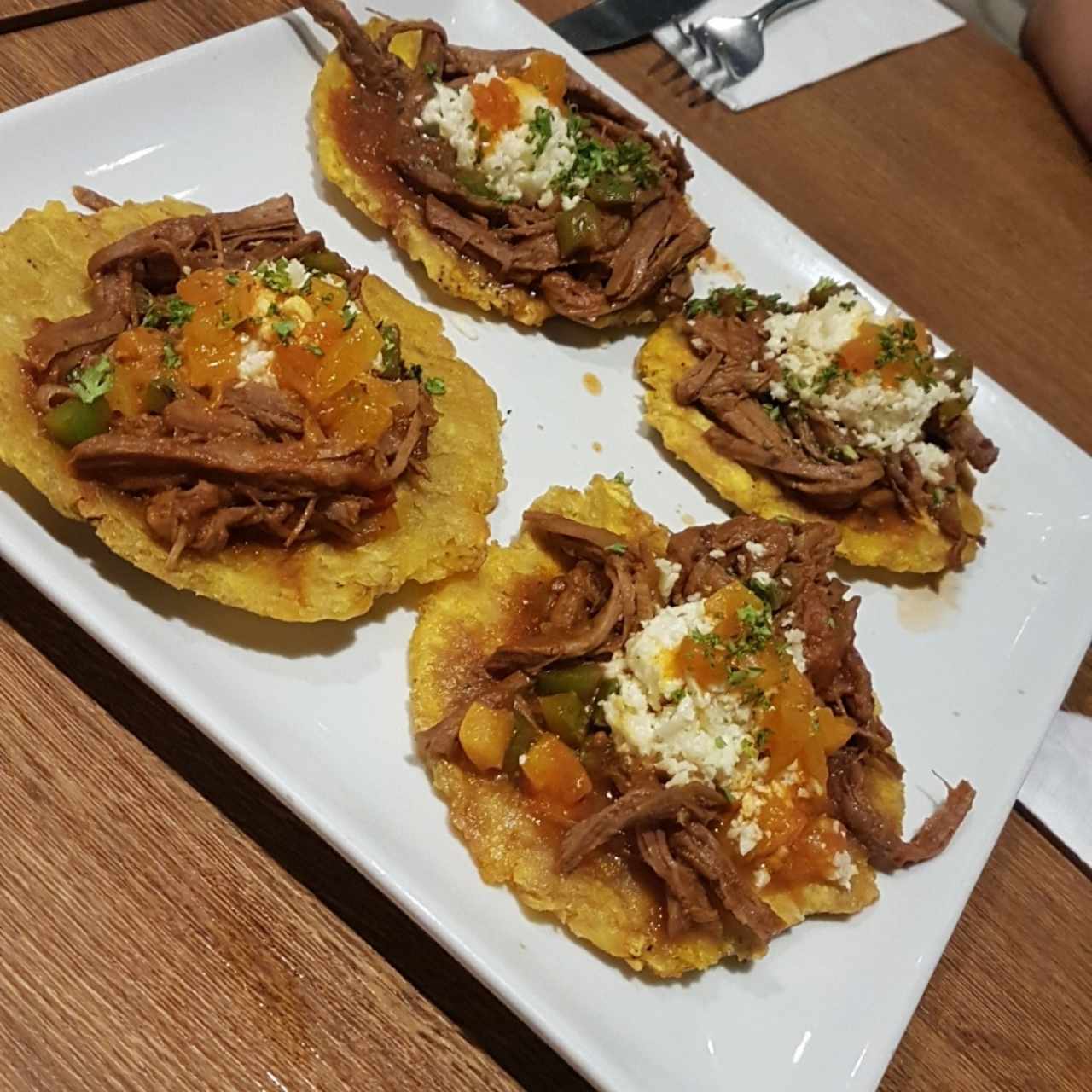 Patacones con Ropa Vieja 