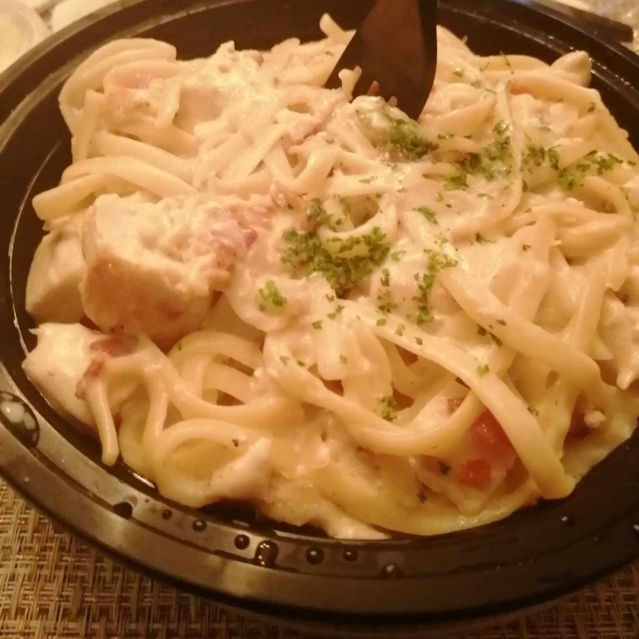 Carbonara con pollo 