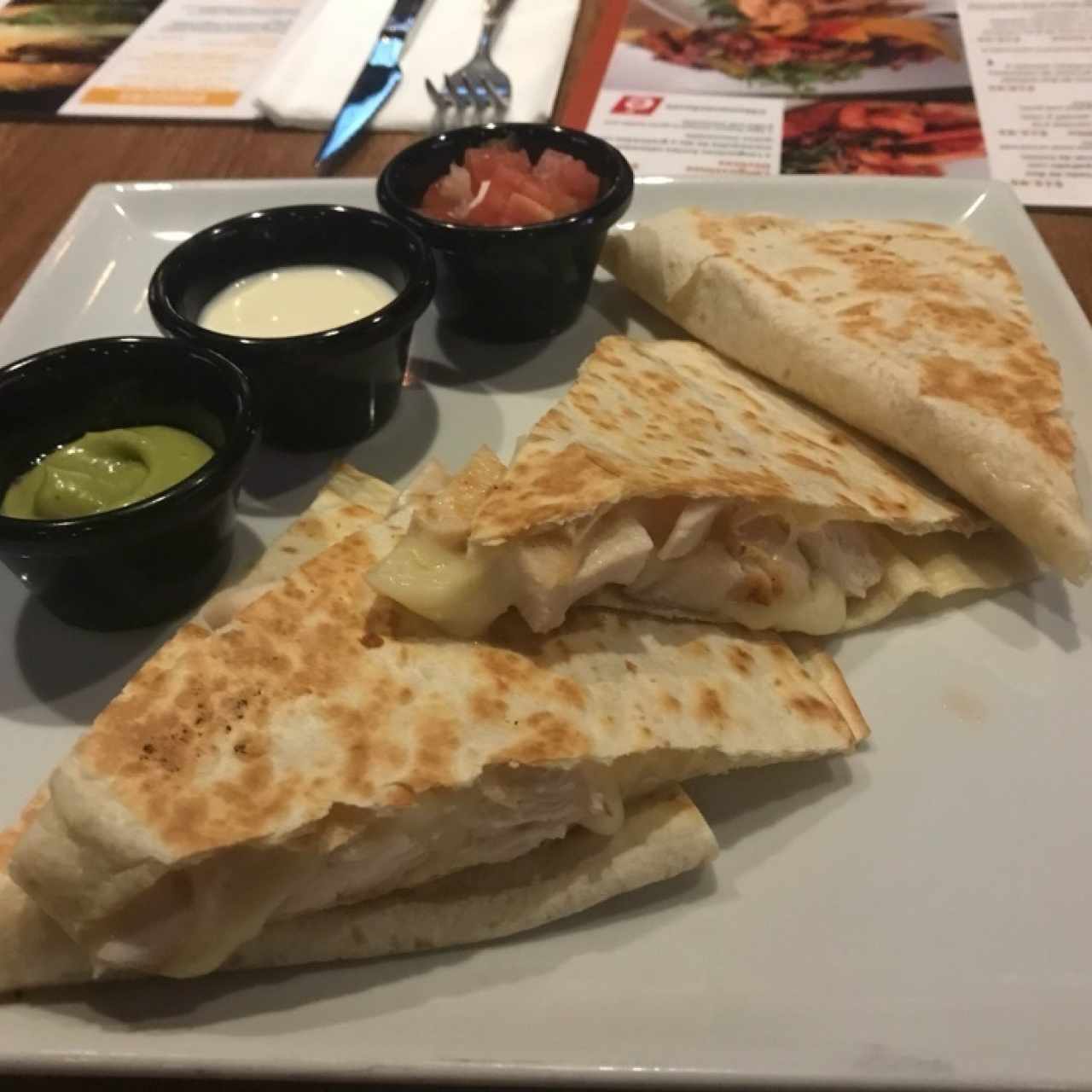 quesadillas de pollo