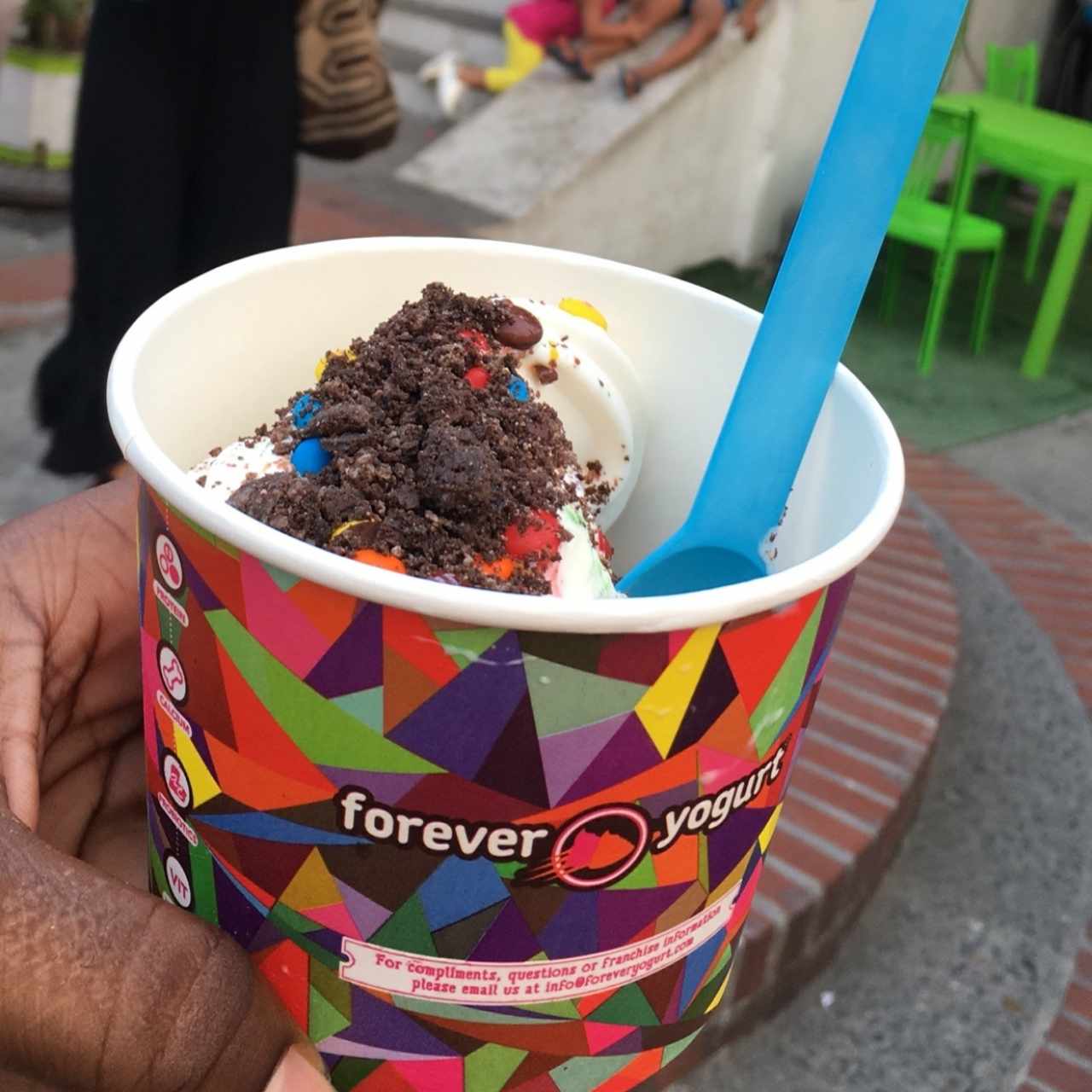 frozen yogurt con oreo 