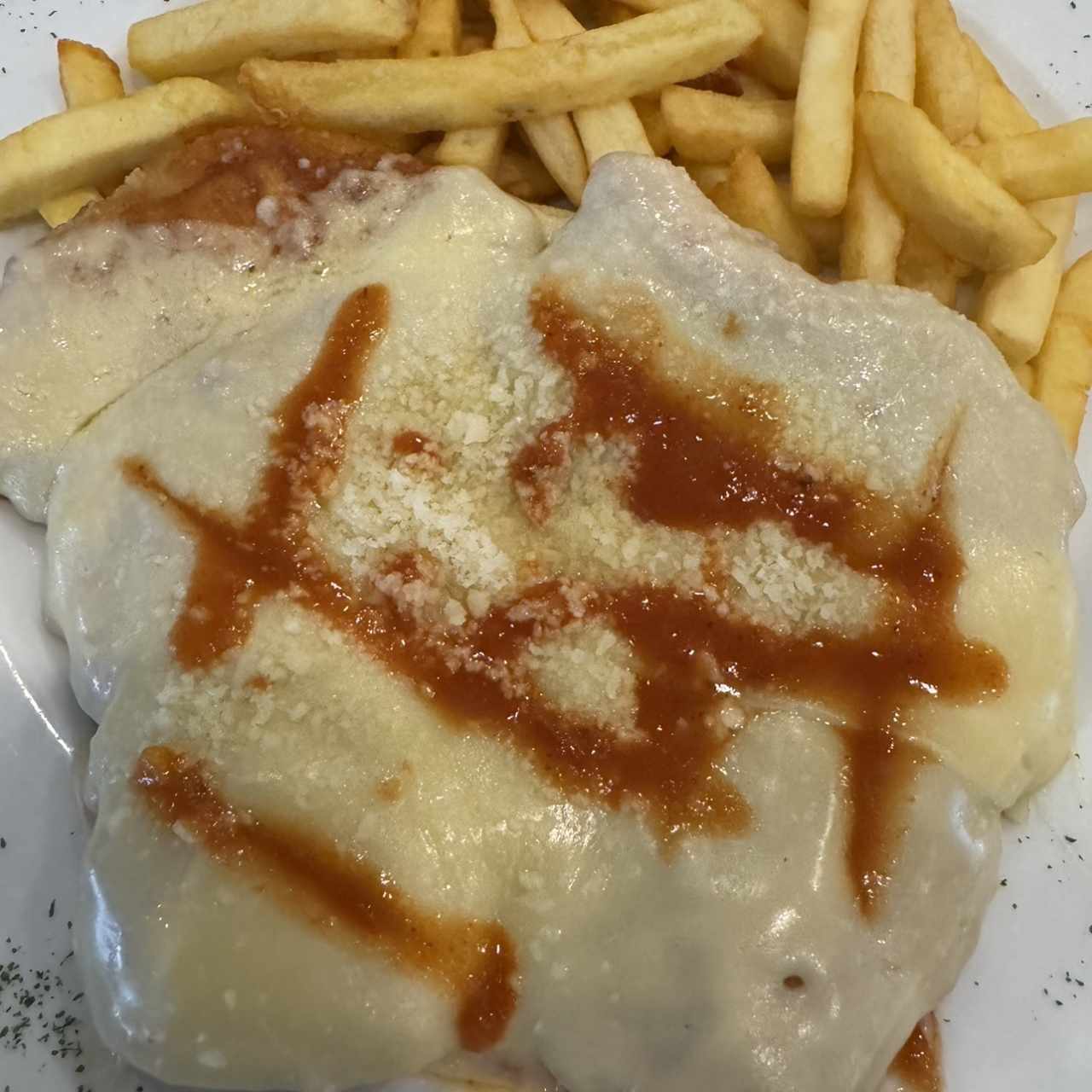 Milanesa de pollo a la Parmesana