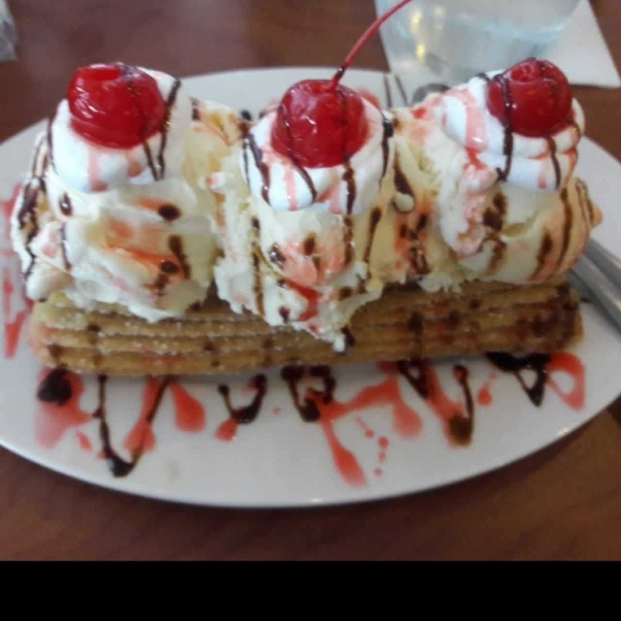 churros y helado