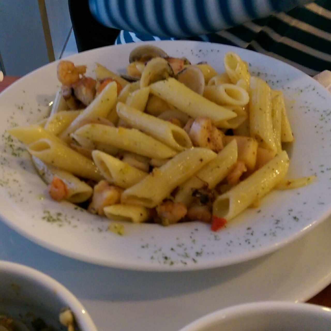 Penne con mariscos